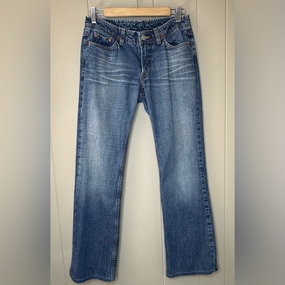 VTG Lucky Brand Y2K Classic Low Rise Boot Cut 100% Cotton Jeans Womens 2 - Picture 1 of 11